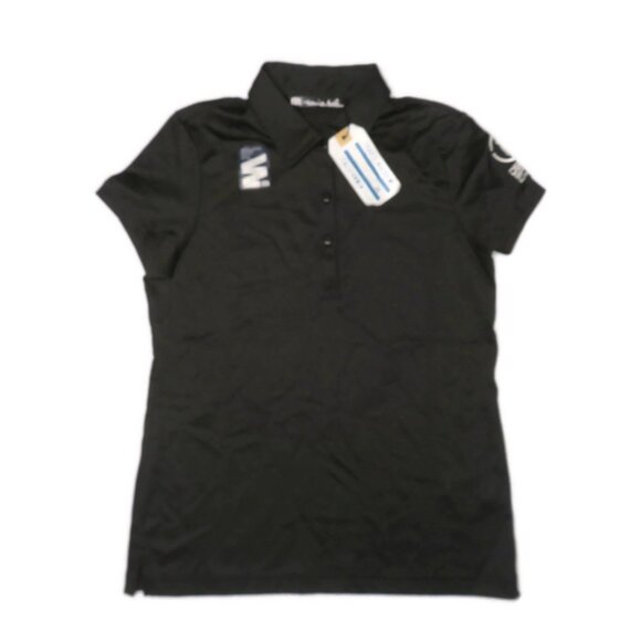 Travis Mathew Womens Polo Shirt Small Black Short Sleeve‎ New Pima Cotton Poly - Picture 1 of 6